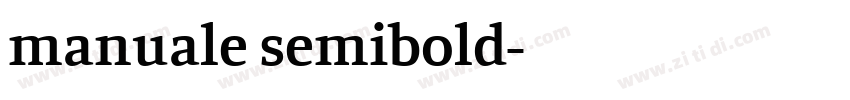 manuale semibold字体转换